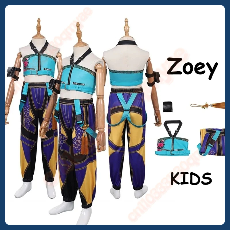 Disfraz de Zoey para niños, traje de fantasía de demonio Kpop 2025, conjunto de pantalones superiores, traje de fiesta de juego de rol de Carnaval de Halloween para niñas