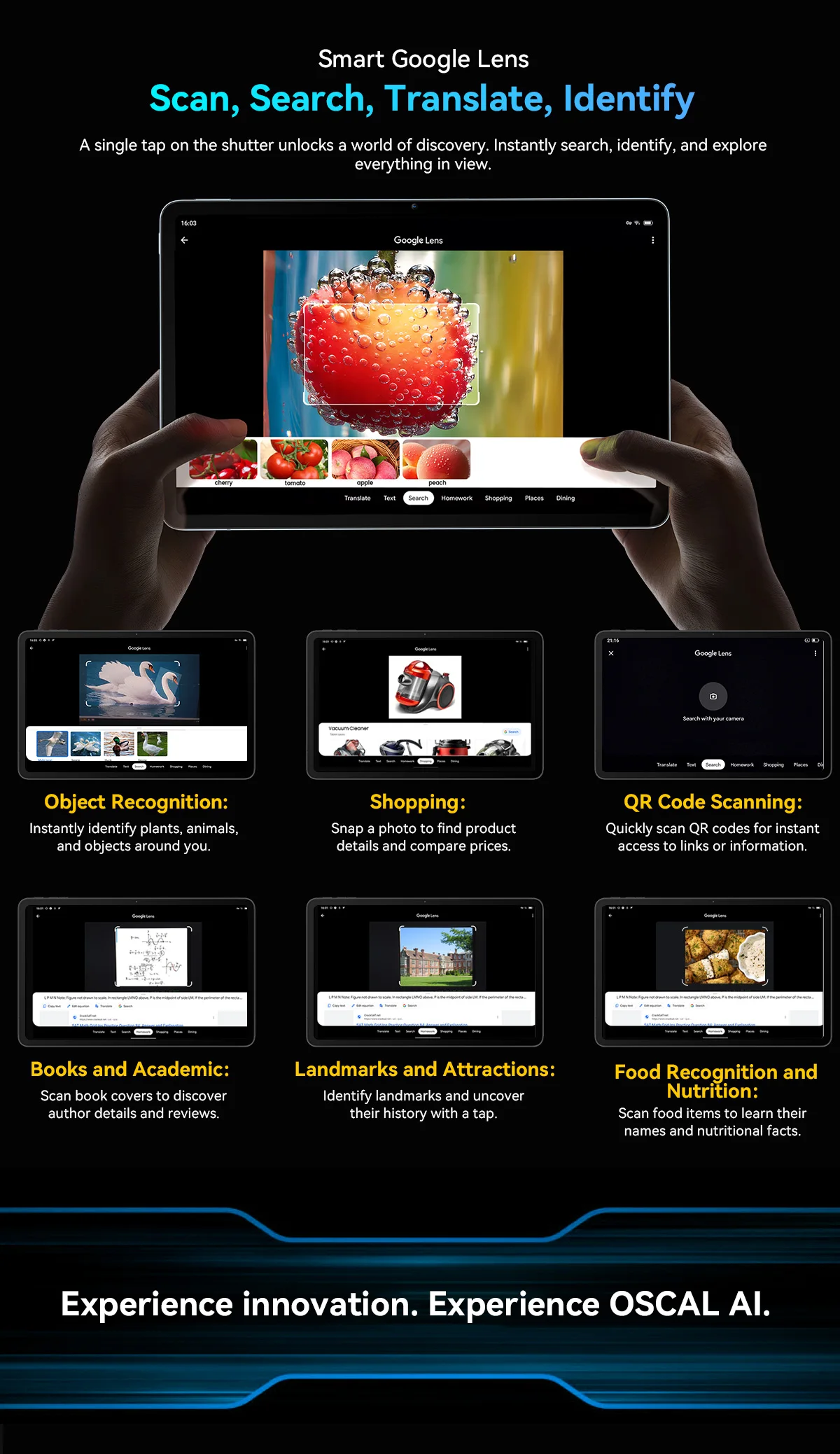 Blackview OSCAL PAD 100 Tablet PC 12'' 2K FHD+ IPS Tablet Android 15 Unisoc T615 36GB(12+24) RAM 256GB ROM 4G LTE 9000mAh GPS