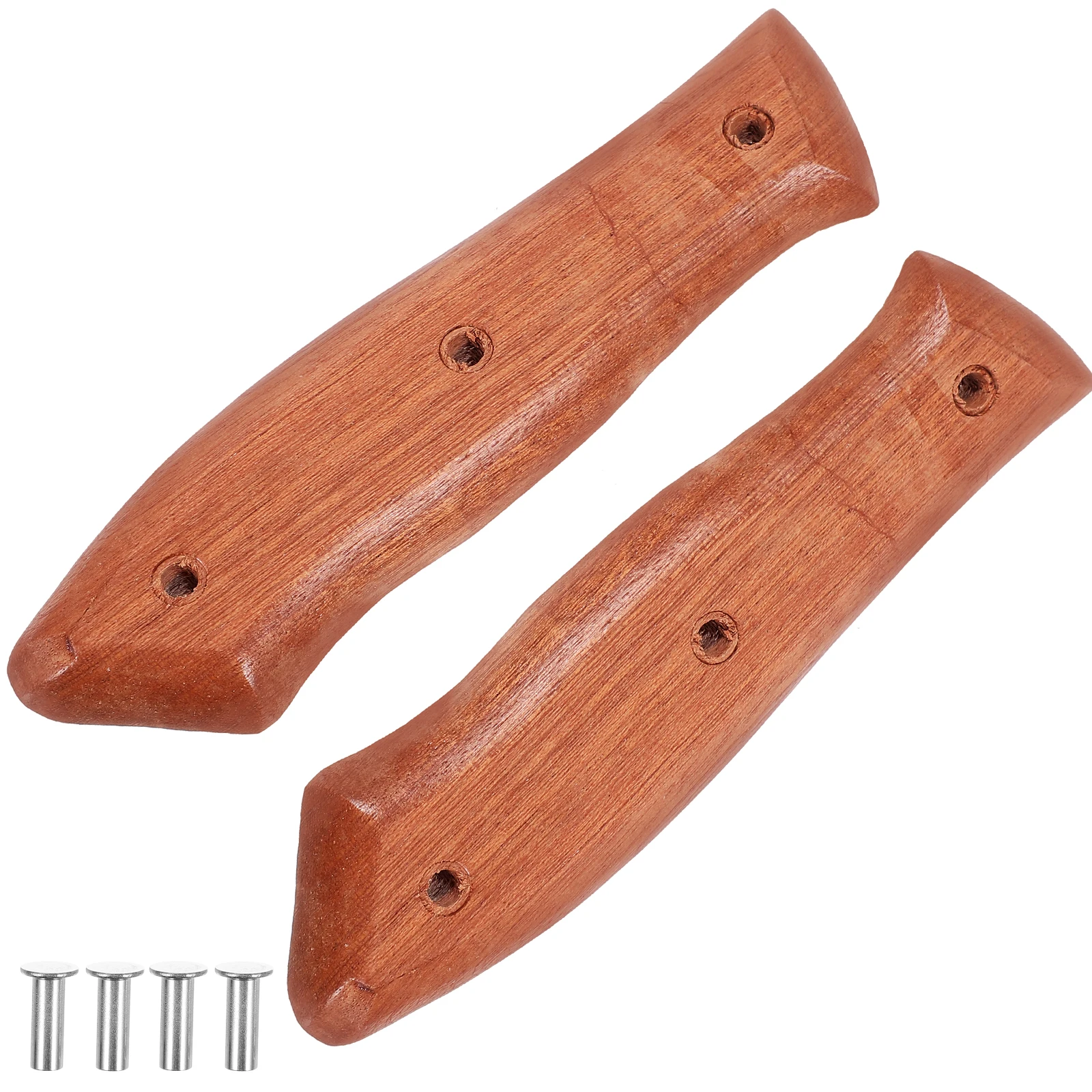 

2Pcs Solid Wood Knife Handles Accessories Replacement for Kitchen Durable Wooden Repair PartsKnife Making Supplies