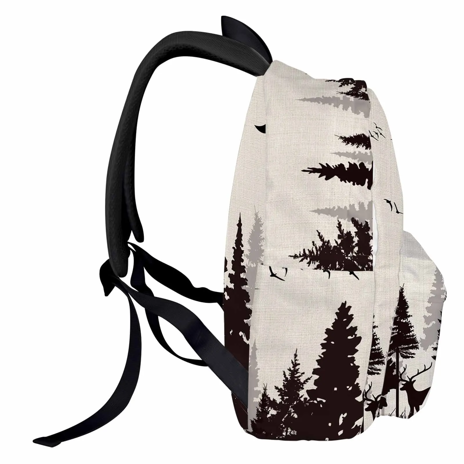 

Forest Silhouette Animals Backpack Teenagers Student School Bags Laptop Custom Backpack for Men Women Travel Bag