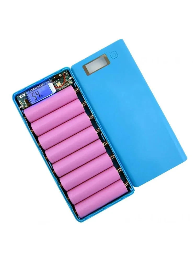 8*18650 suporte de bateria duplo usb power bank caixa de bateria carregador do telefone móvel diy