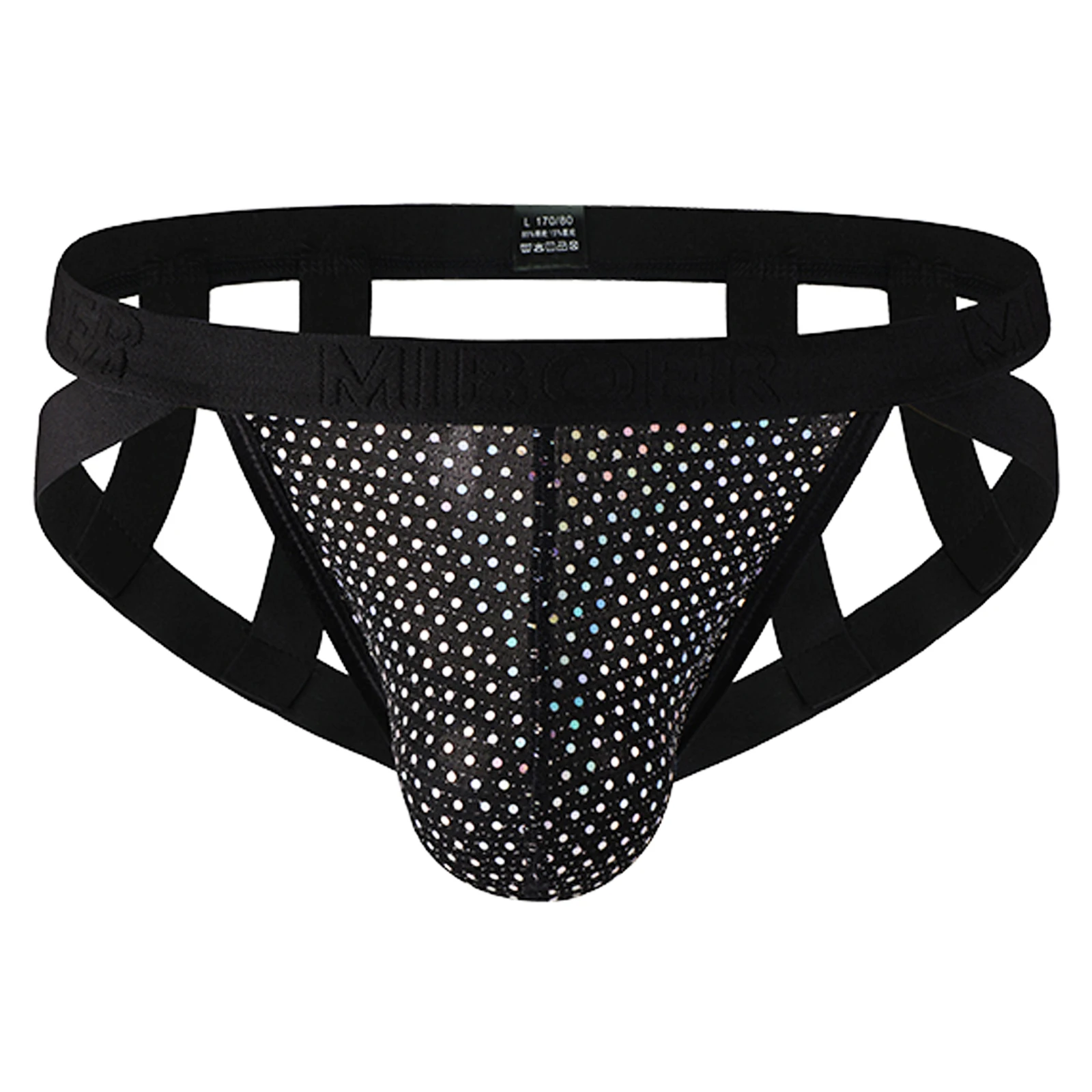 

Men's Jockstrap Athletic Supporter Man Sexy Gym Work Out Underwear Sequins Pouch Thong Fitness Jock Strap