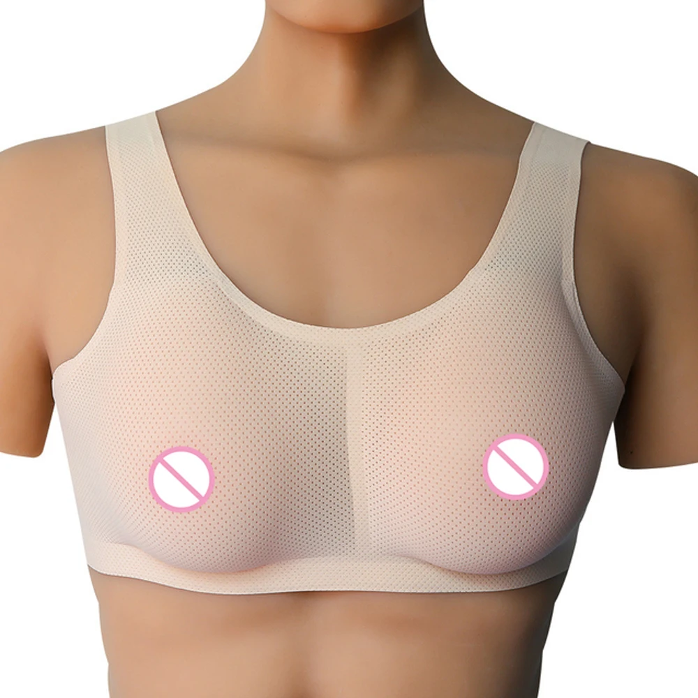 Realistic Silicone Fake Boobs Crossdresser Artificial Breast Cosplay Shemale DragQueen Transgender Postoperative Transvesti Bra