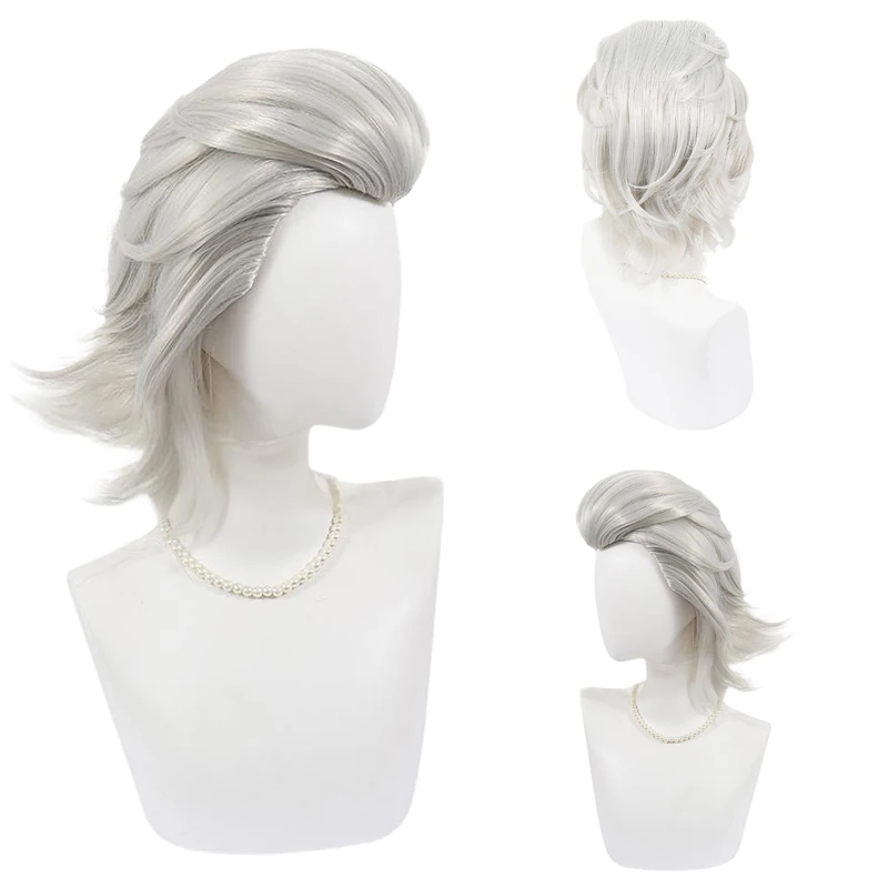 

Dr.STONE Xeno Silver White Backcombed/Senku Ishigami Green Gradient Heat Resistant Synthetic Hair Unisex for Halloween Party