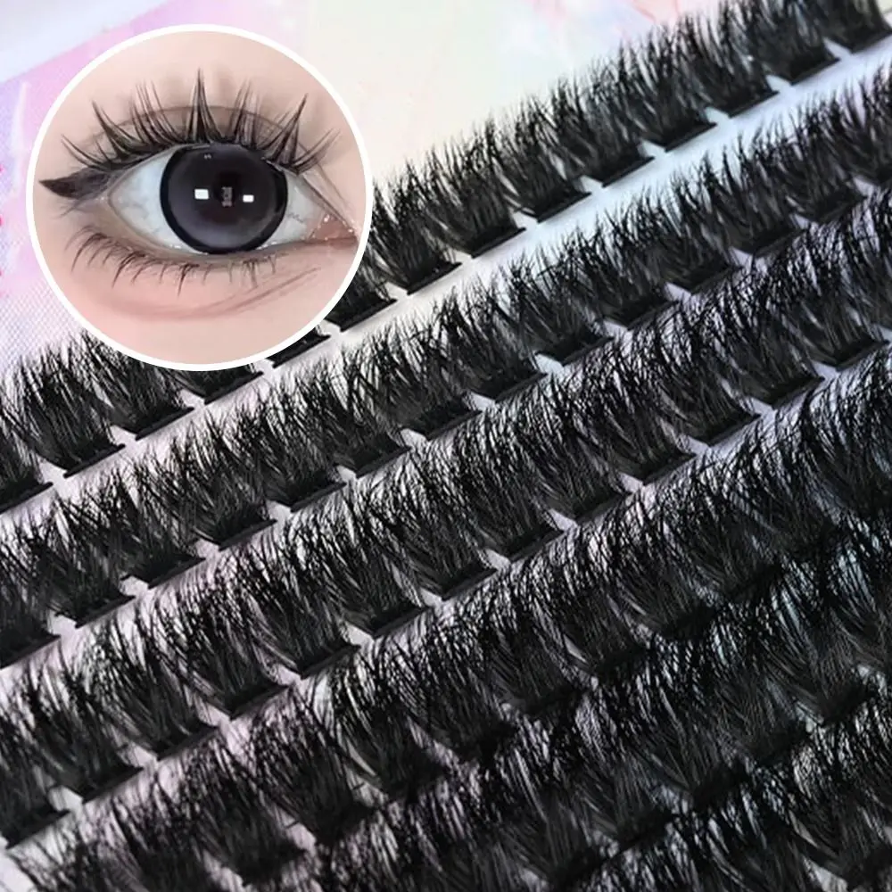 Натуральные накладные ресницы в стиле Wispy, пучковый дизайн, 3D-эффект, имитация норки, набор для самостоятельного наращивания ресниц с клеем и фиксатором