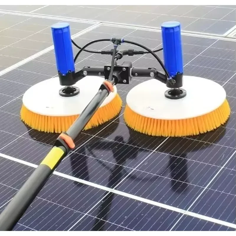 SMARAAD Solar Panel Cleaning Automatic Double Head Brush with Nylon Brush and 220V Motor for Solar Panel and Window