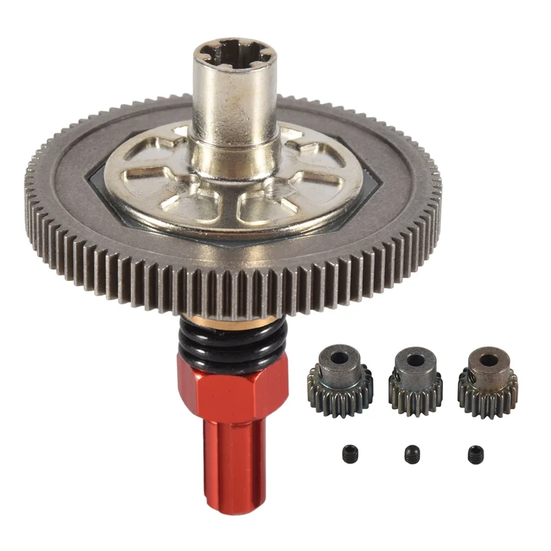 

A45F-1 Set 91T Spur Gear Slipper Clutch 21T 19T 17T Gear Set For Arrma 1/10 Senton Granite Big Rock Vorteks Typhon 4X4 Kits Red