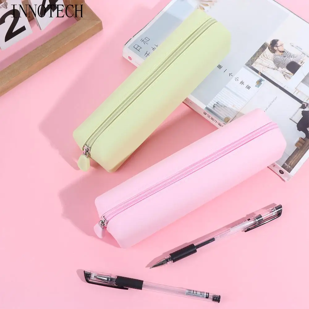 

Прочная силиконовая сумка для ручек на молнии, водонепроницаемый пенал, большая вместительная многофункциональная сумка для хранения косметики, дорожная сумка