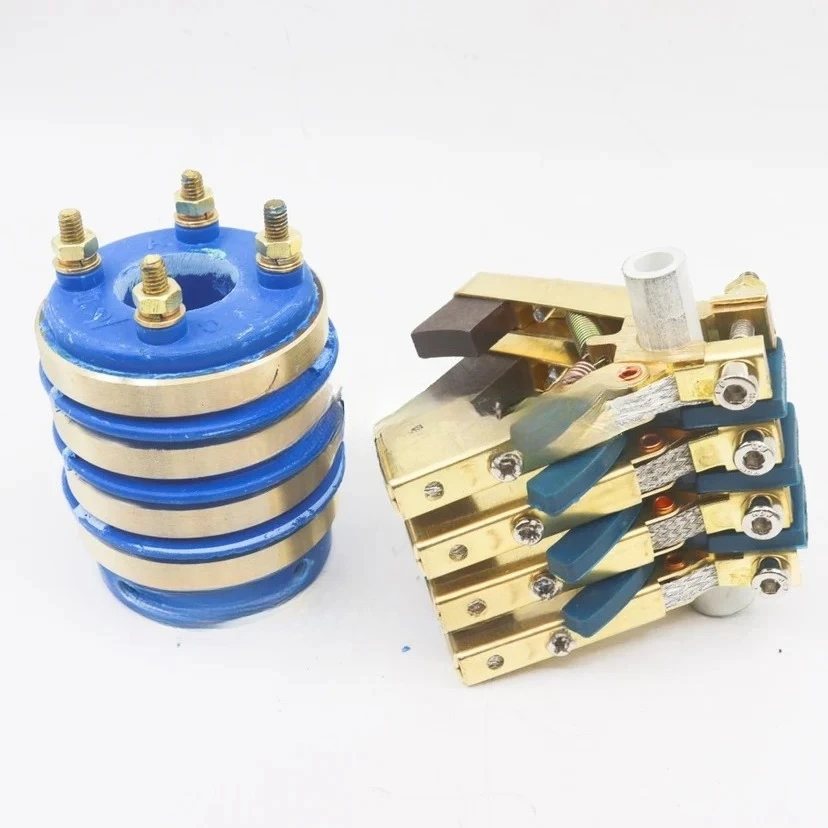 2 Road 4  Collector Ring 20x50 Carbon Brush Frame Herringbone 6x12 Conductive  Packaging Machine Accessories