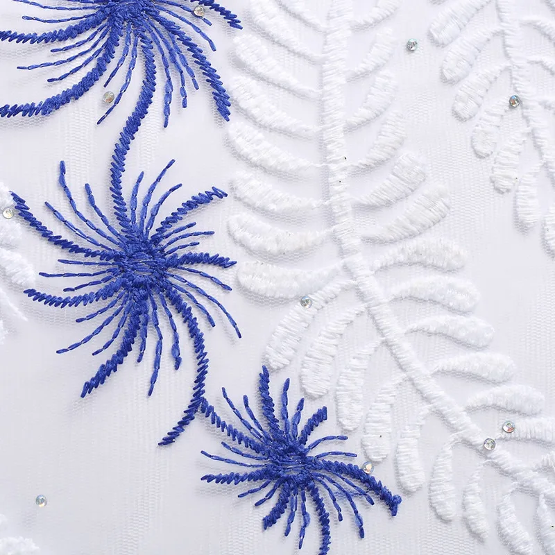 Kalume African Tulle Lace Fabric High Quality Nigerian French Milk Silk Tulle Lace Fabric For Sewing Dress Cloth A2232