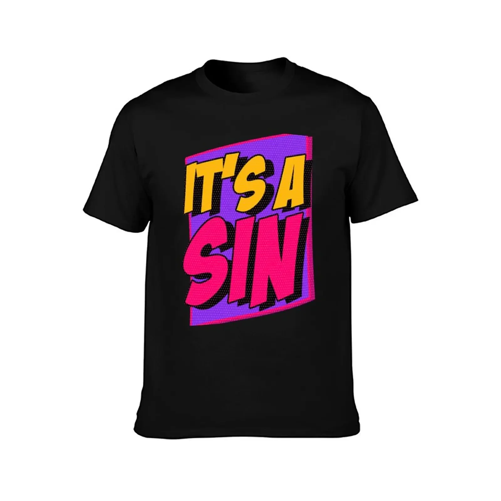 It's a Sin- Tv Show Salutation Comic Title T-Shirt Short sleeve tee anime stuff men clothings