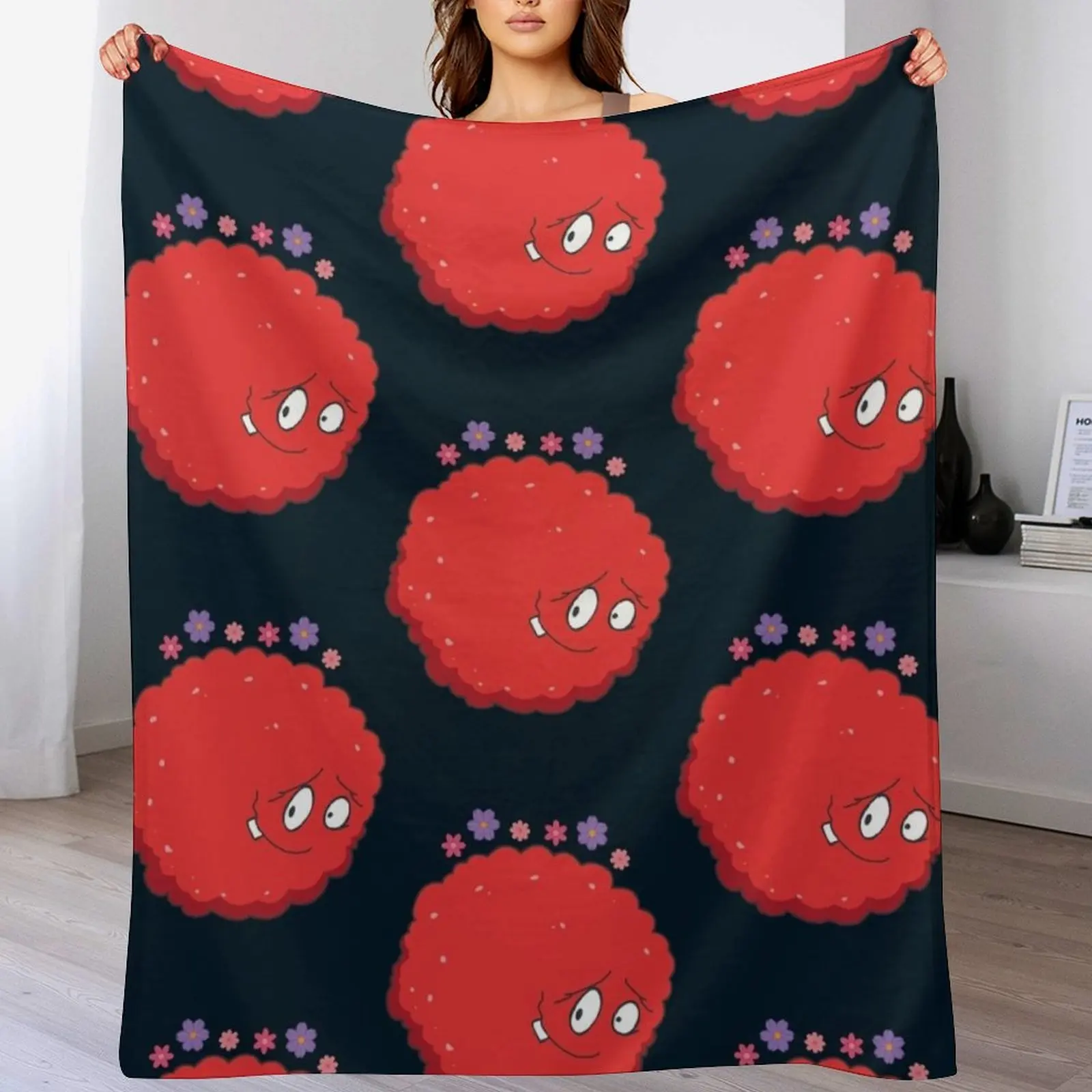 

Happy Meatwad - Aqua Teen Hunger Force Throw Blanket Warm Thermals For Travel Blankets