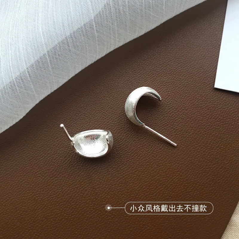925 Sterling Silver Frosting Small Stud Earrings For Women Piercing Earring Wedding Luxury Quality Jewelry Wholesale Money 925 image 4