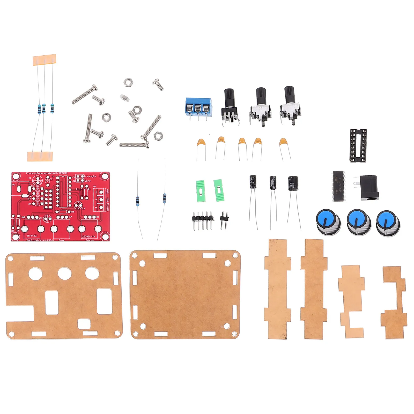 1Set High Accuracy Function Generator DIY Kit Sine Triangle Square Waveform Electronic Testing Project Kit