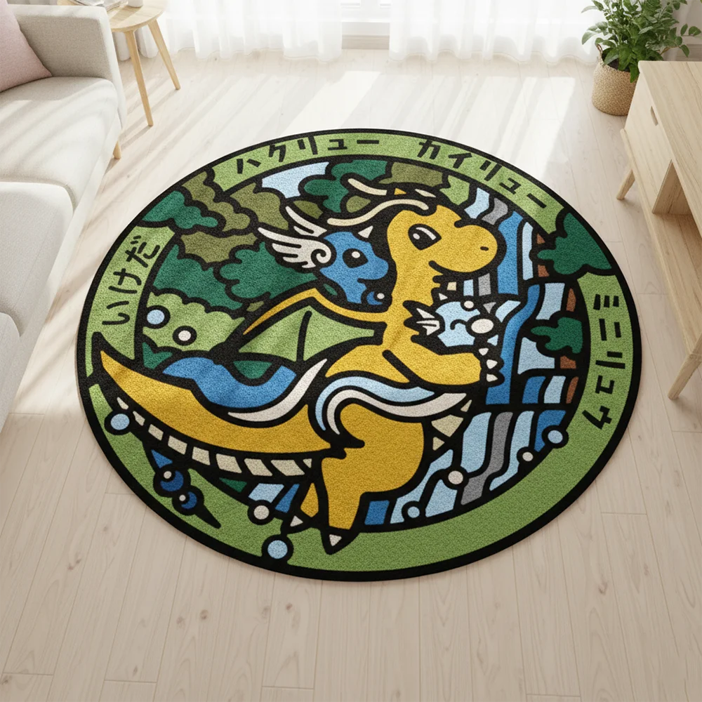 

Pokemon Dragonite Anime Rug Kawaii Gaming Room Decor Soft Plush Carpet Non Slip Floor Mat Cute Otaku Gift Bedroom Aesthetic