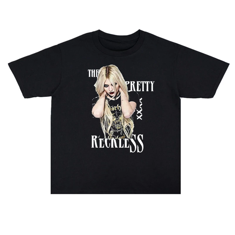 

Лето 2029, мужская и женская футболка с принтом «Pretty Reckless Taylor Momsen», высококачественная хлопковая свободная футболка с короткими рукавами, футболка
