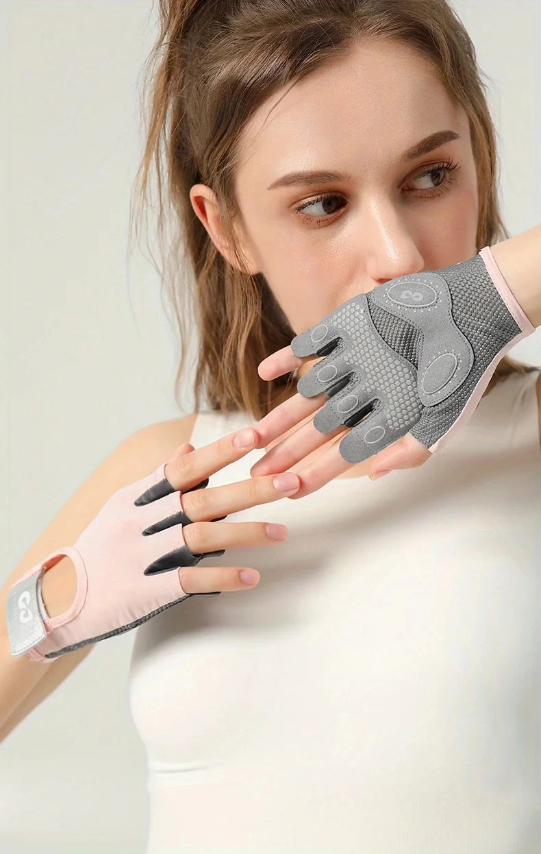 Atmungsaktive Halbfinger-Fitnesshandschuhe für Männer und Frauen, Leistung mit unseren langlebigen Halbfingerhandschuhen, handwaschbaren Handschuhen – Detail 2