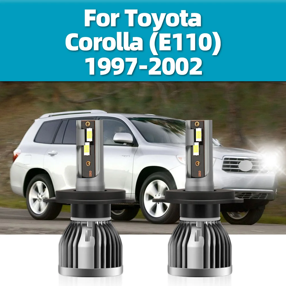 110W 20000LM LED Light Car Headlight Bulb Auto Lamps 6000K CSP 12V Turbo For Toyota Corolla (E110) 1997 1998 1999 2000 2001 2002