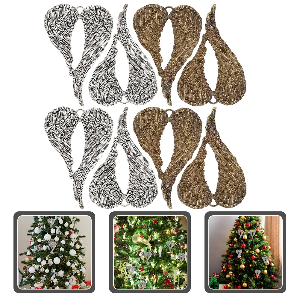 

8Pcs Metal Angel Wings Pendant Charms DIY Jewelries Accessories Necklace Earring Decorative Pendants Metal Angel Wings