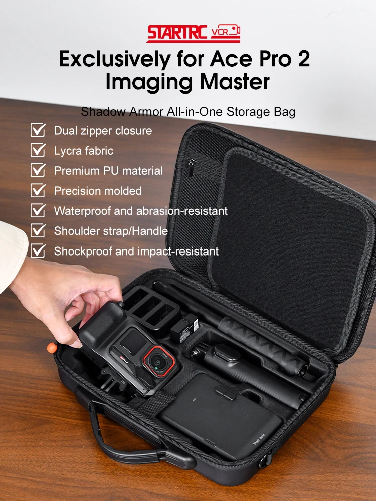 Street Photography Set Storage Bag For Insta360 Ace Pro 2 Flash Print Bundled Camera Accessory Handbag Waterproof Shockproof