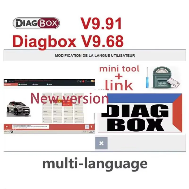 

V9.91 Diagbox repair diagnosis Latest Fully working For Peugeot Version For Citroen Diagnostic Software Vm Version