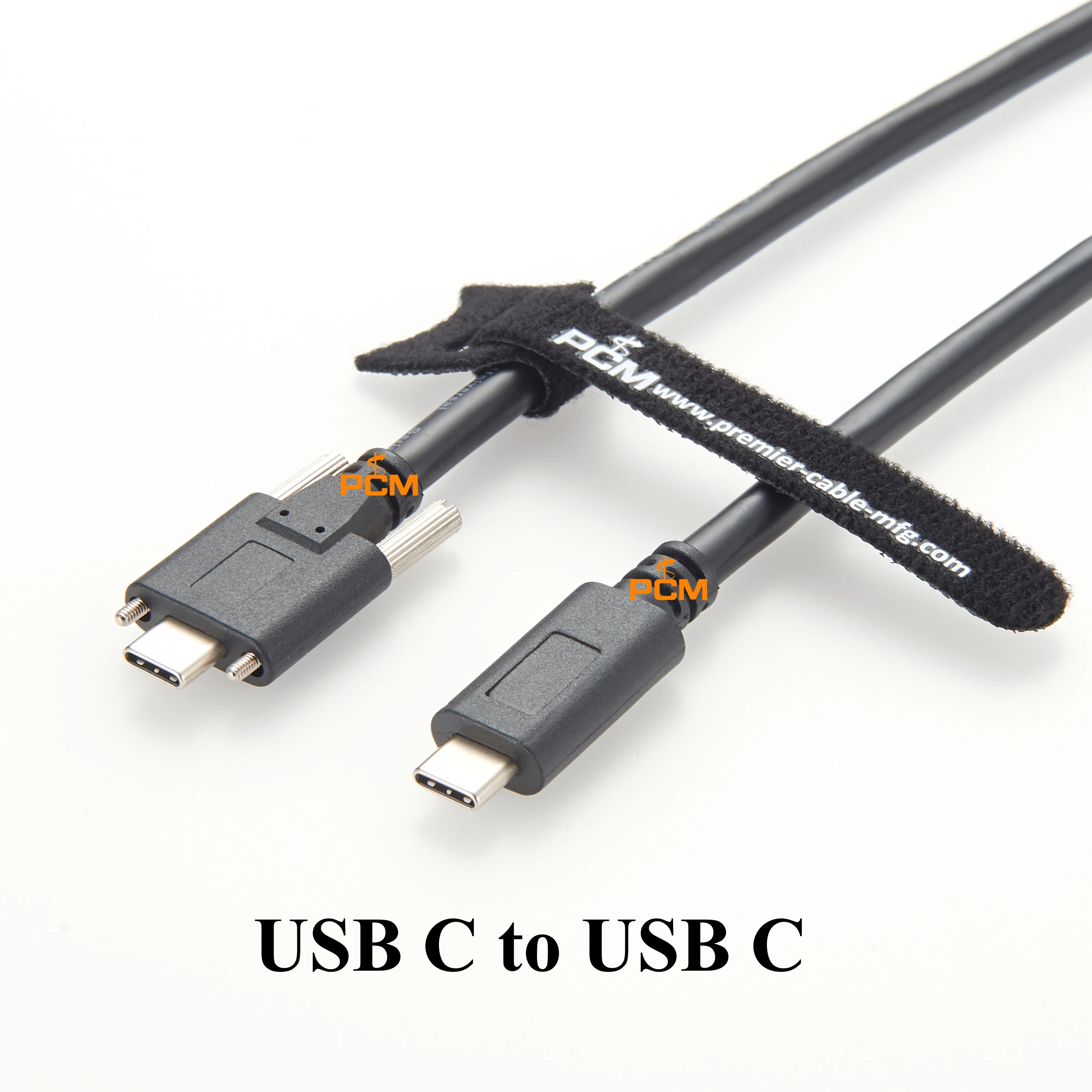 USB 3.1C to USB C Dual Screw Locking USB 3.2 Gen 2 Type-C Data Power Cable Panel Mount for Realsence CCD Camera DP-Alt Mode Hub