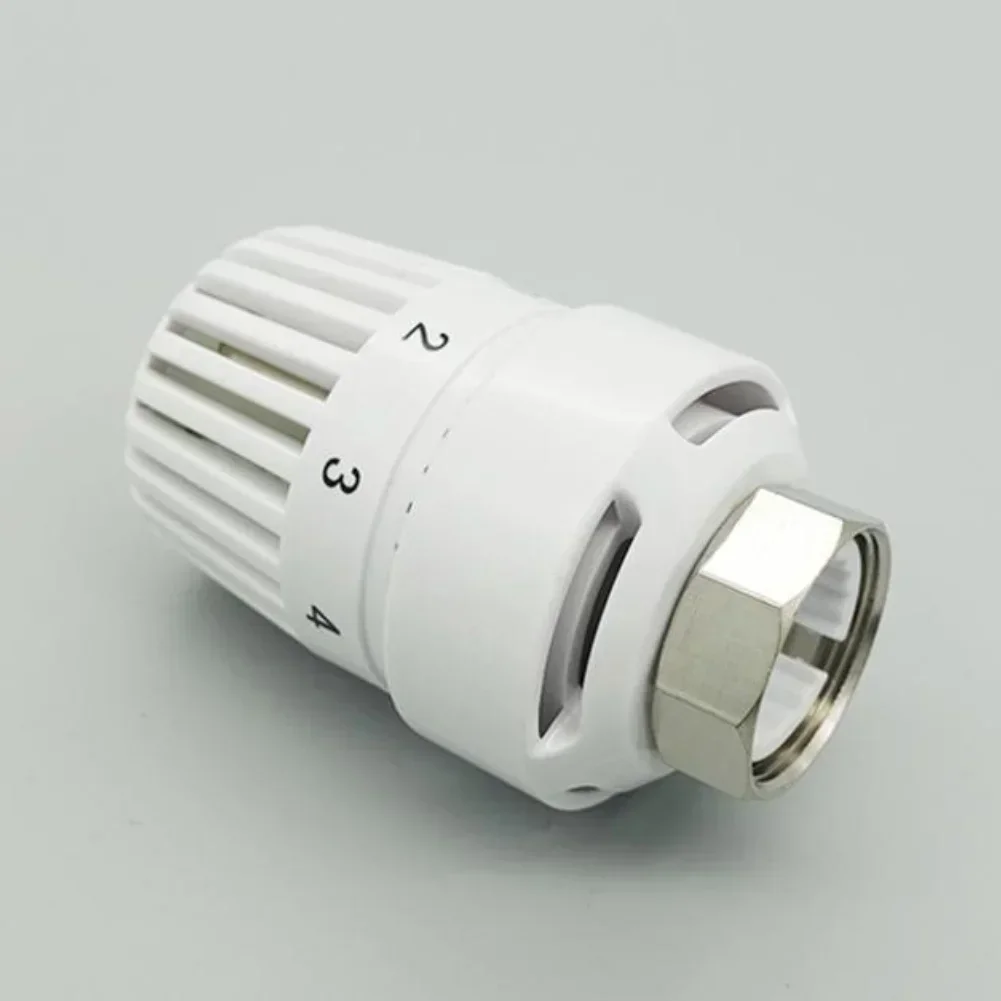 Radiator Thermostat Head with M30x1 5 Threaded Connection Featuring Adjustable Temperature Levels and Frost Protection