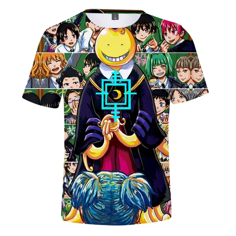 T-shirt imprimé 3D Koro Sensei pour enfants, Streetwear décontracté, Vêtements Hip Hop, Anime Assassination Irritation Room, Garçons et filles