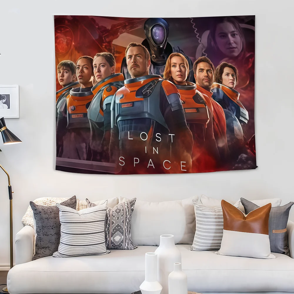 فيلم L-Lost in S-Space العلم مناسب لغرفة النوم في الهواء الطلق هدية ديكور الحفلات نزهة التخييم #4