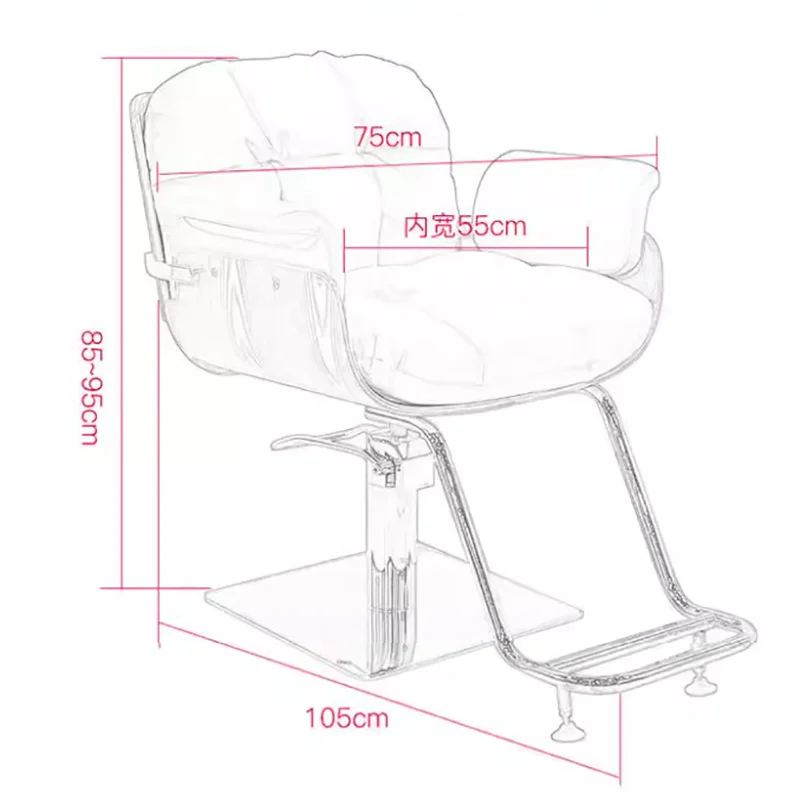 Creative Modern Barber Chairs Premium Unique Simple Minimalist Salon Chairs Space Saving Luxury Friseurstuhl Salon Furniture