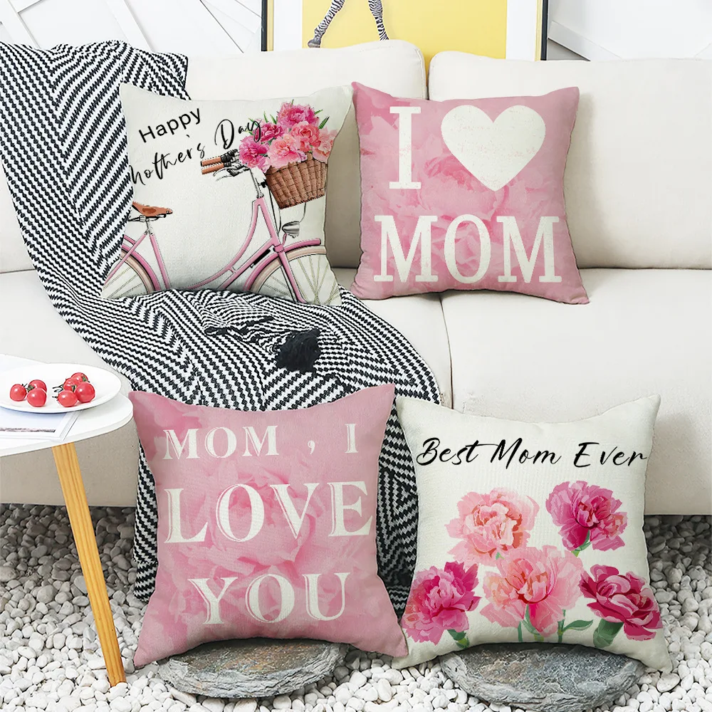 New Mother's Day pillow cover sofa bedroom home bedside decorative cushion cover waist