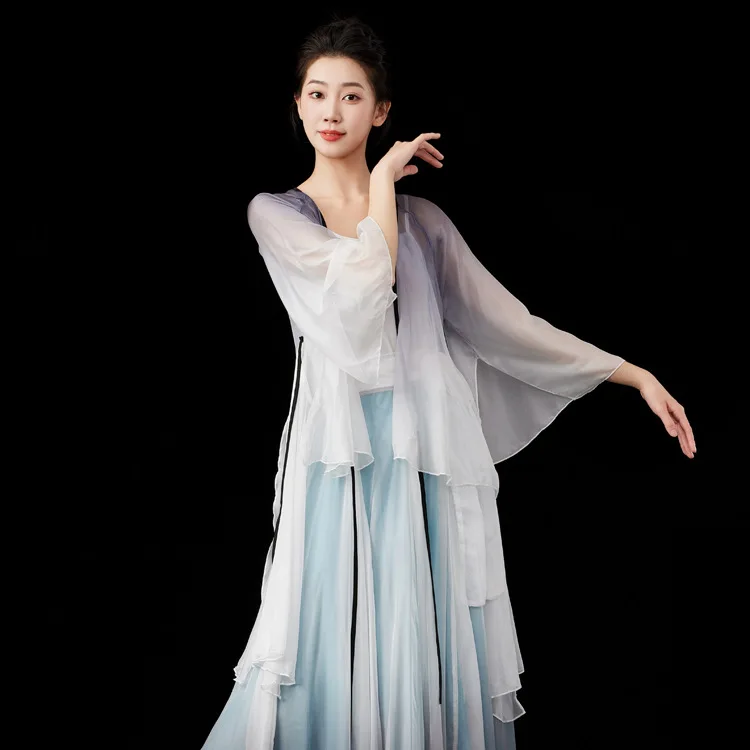 

New Modern Dance Practice Clothes Women's Performance Body Rhyme Clothes Adult Classical Dance Gauze