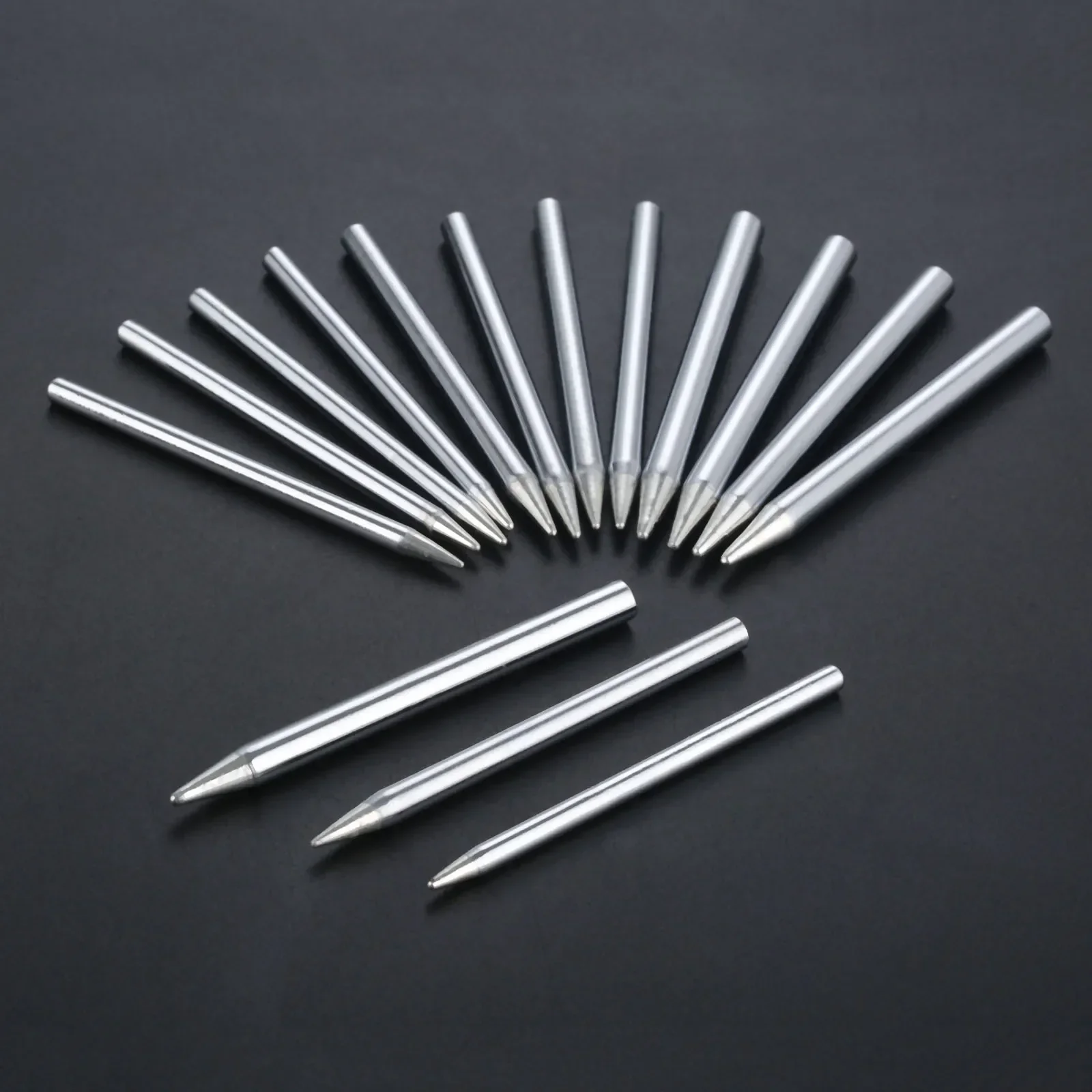 5Pcs/Set 30W/40W/60W Replacement Pointed Soldering Iron Tips Lead-Free Solder Tips Welding Soldering Tool 100-600degree Celsius