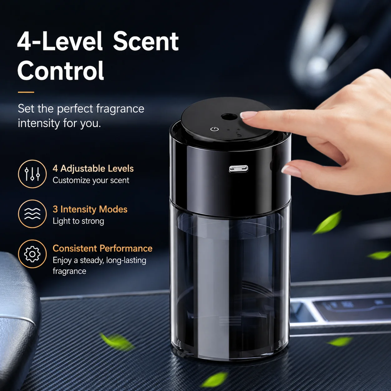 スマートカーエアフレッシュナー空気清浄機加湿器芳香剤消臭デコ - Home Fragrance Verbena のレビューと価格