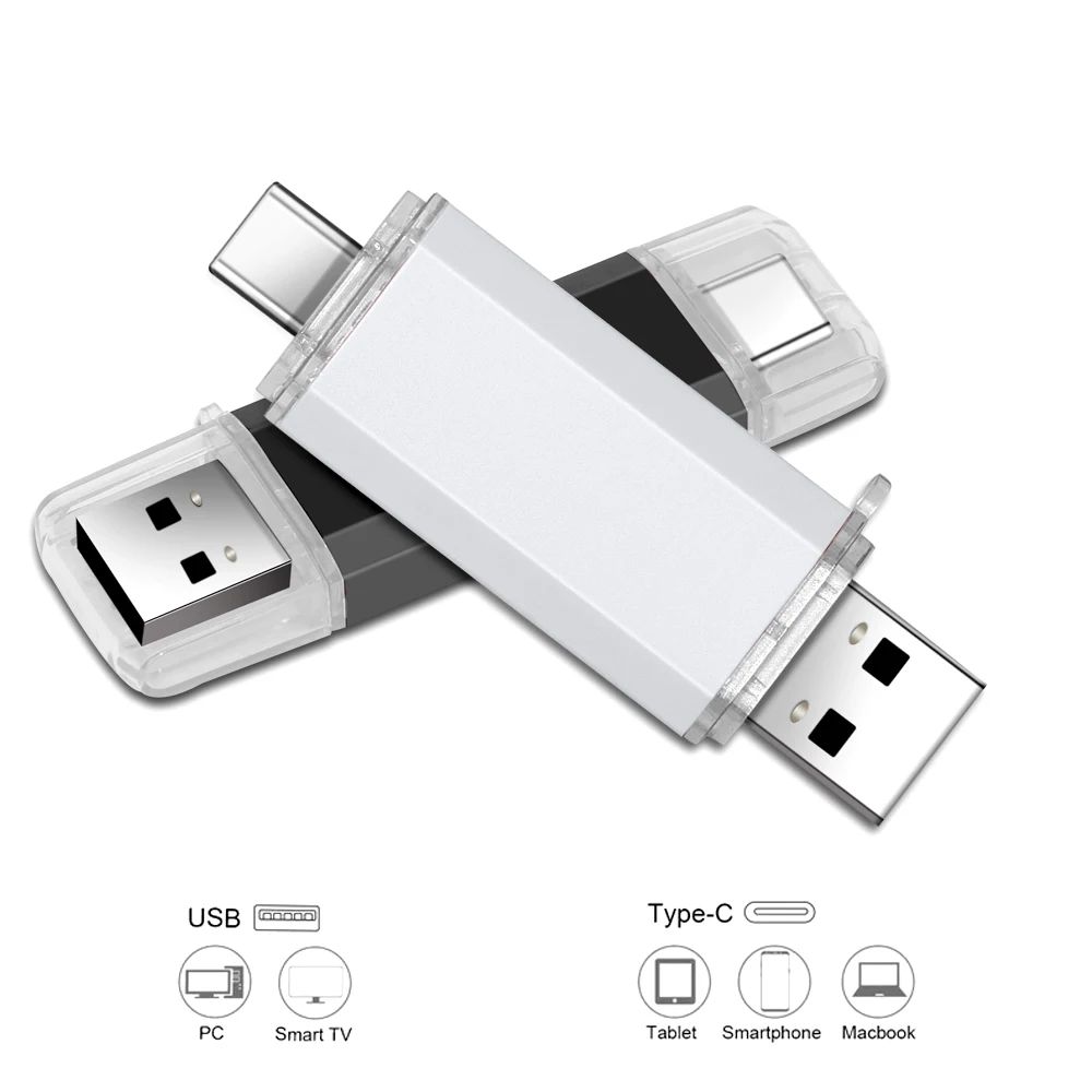 Флэш-накопитель USB 2 в 1, 64 ГБ, высокоскоростной Флэш-Накопитель Micro USB OTG, флэш-накопитель 32 ГБ, розовое золото, карта памяти, креативный подарок, флешка