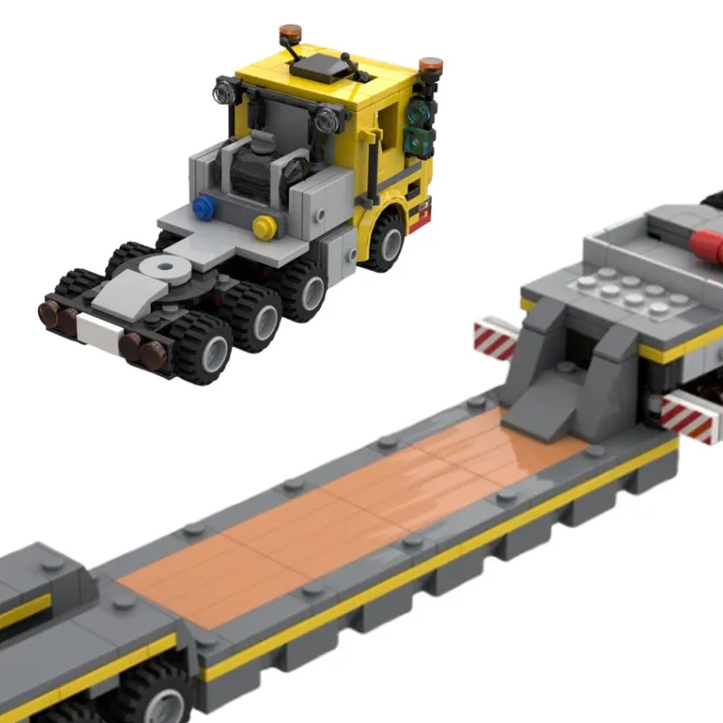 

MOC-192687 528 шт., сборка мелких частиц, строительные блоки, строительная площадка, транспортный грузовик, бортовая модель автомобиля, игрушка в подарок