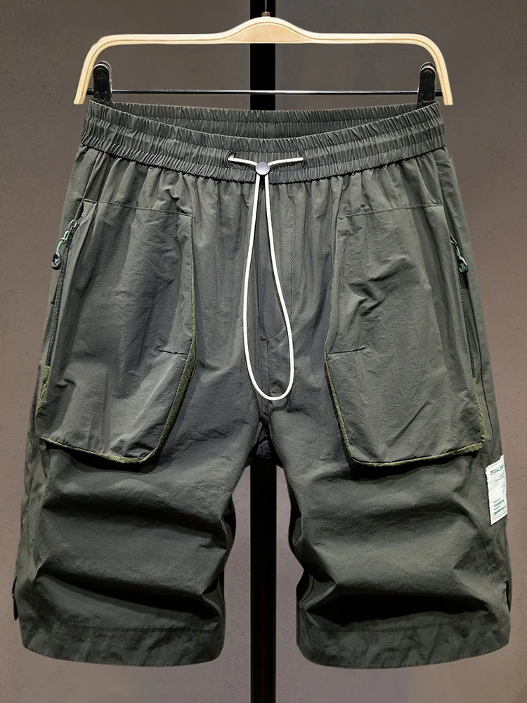 

Summer Thin Loose Men's Workwear Shorts Five-Quarter Beach Pants Comfortable Breathable Cotton Nylon Blend Cool Feeling