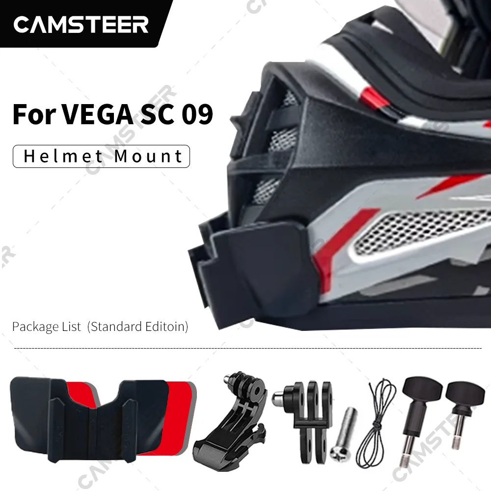 VEGA SC 09 Customized Helmet Chin Mount for GoPro12 11 10 9 DJI Action3/4 Insta360 Ace pro X4 X3 Action Camera Accessories