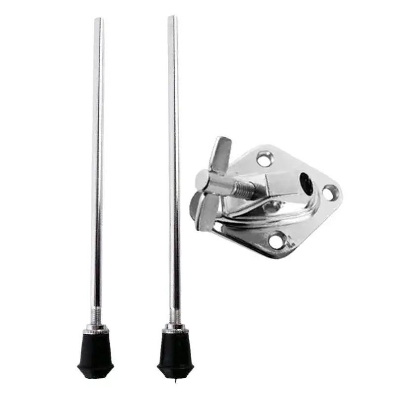 Bass Drum Feet 2X Kick Drum Support Stands Brackets Anti-Skid Metal Drum Feet Holder Musical Instrument Accessory For Percussion