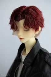 BJD/SD Doll Styling Short Hair Wig 1/3 Boys Red Black Silver Handsome Daily Side Part High Temperature Silk Wig Doll Accessories