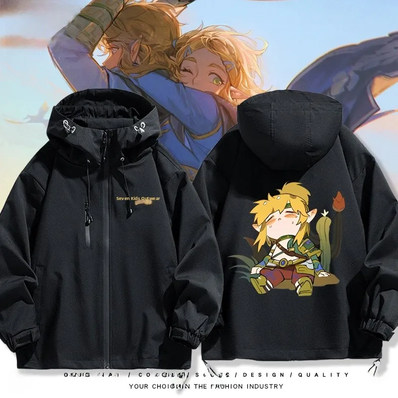 

Legend Game Link Princ Autumn Winter Jaet ex Thiened Fce Zipper Hooded Coat for Men And Women