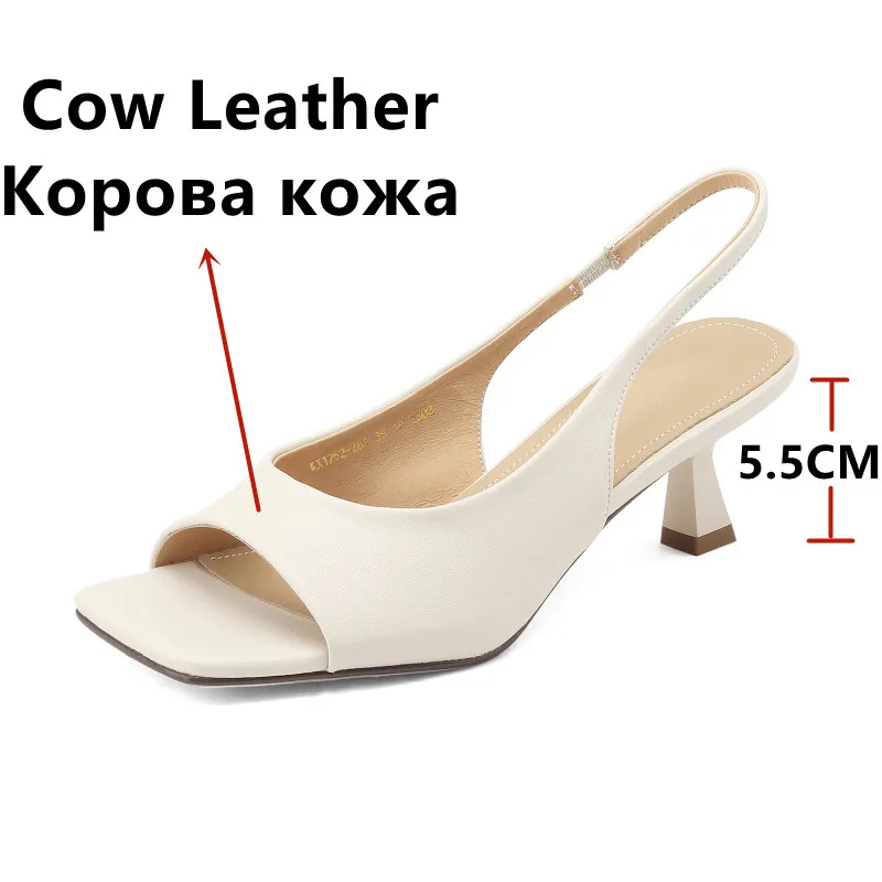 FEDONAS Elegant Fashion Concise Women Sandals Summer Party Office Ladies Wedding Pumps Genuine Leather High Heels Shoes Woman