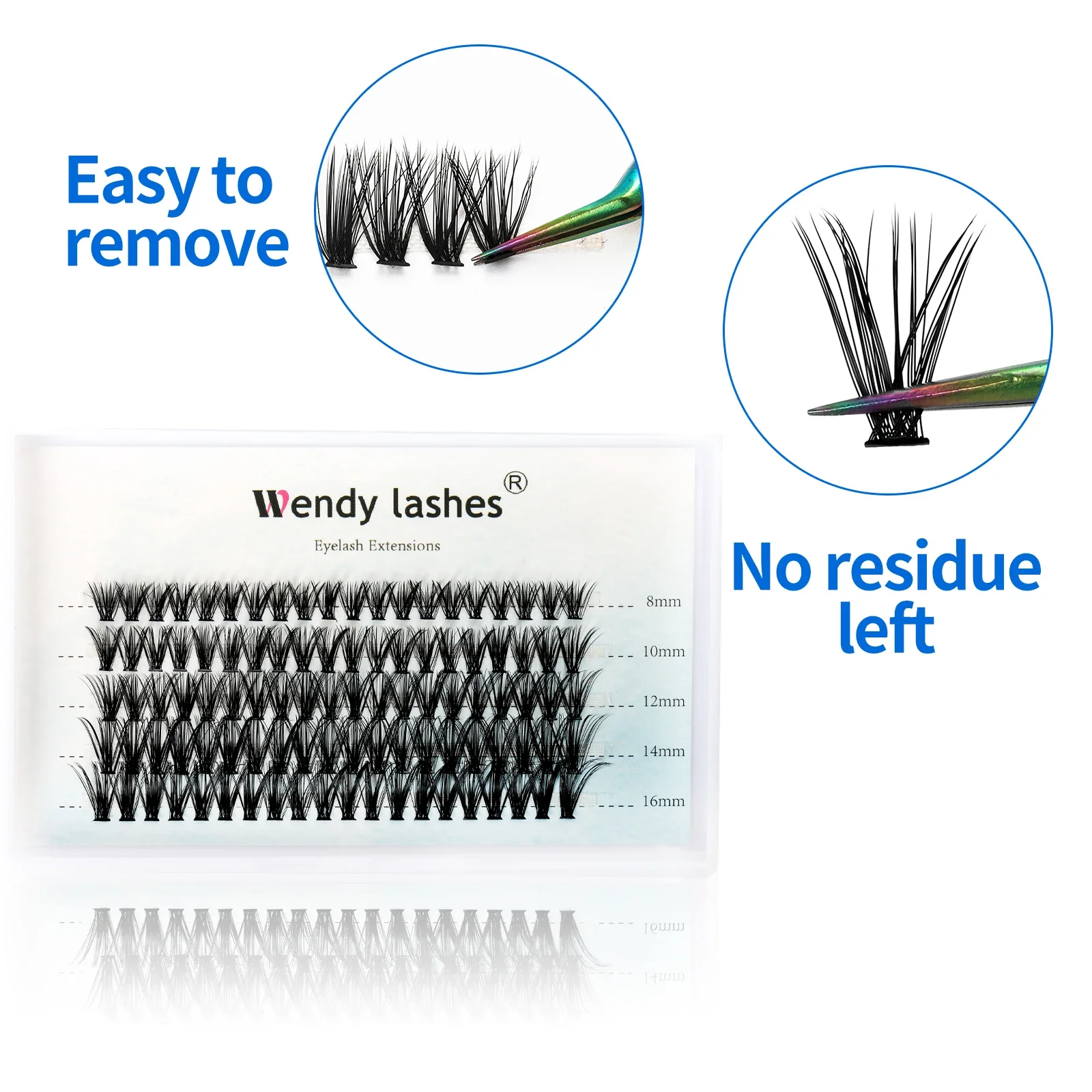 Wendy lashe Bundles Eyelash Extension Natural Russian Volume Faux Eyelashes Individual 10/20/30D Cluster False Lashes