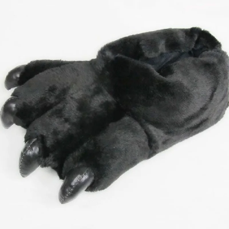 Size 35-43 Bear Paw Slippers for Man Slip On Cotton Loafers Women Stage Cosplay Shoes Males Animal Four Claws Slipper Home