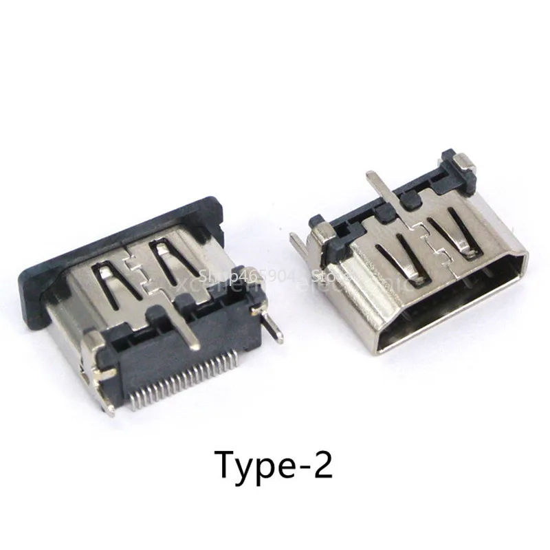 10pcs/lot HDMI 19P HD Interface Connector SMD 19 Pin Vertical Right Angle HDMI Socket Surface Mound PCB Receptacle image 4
