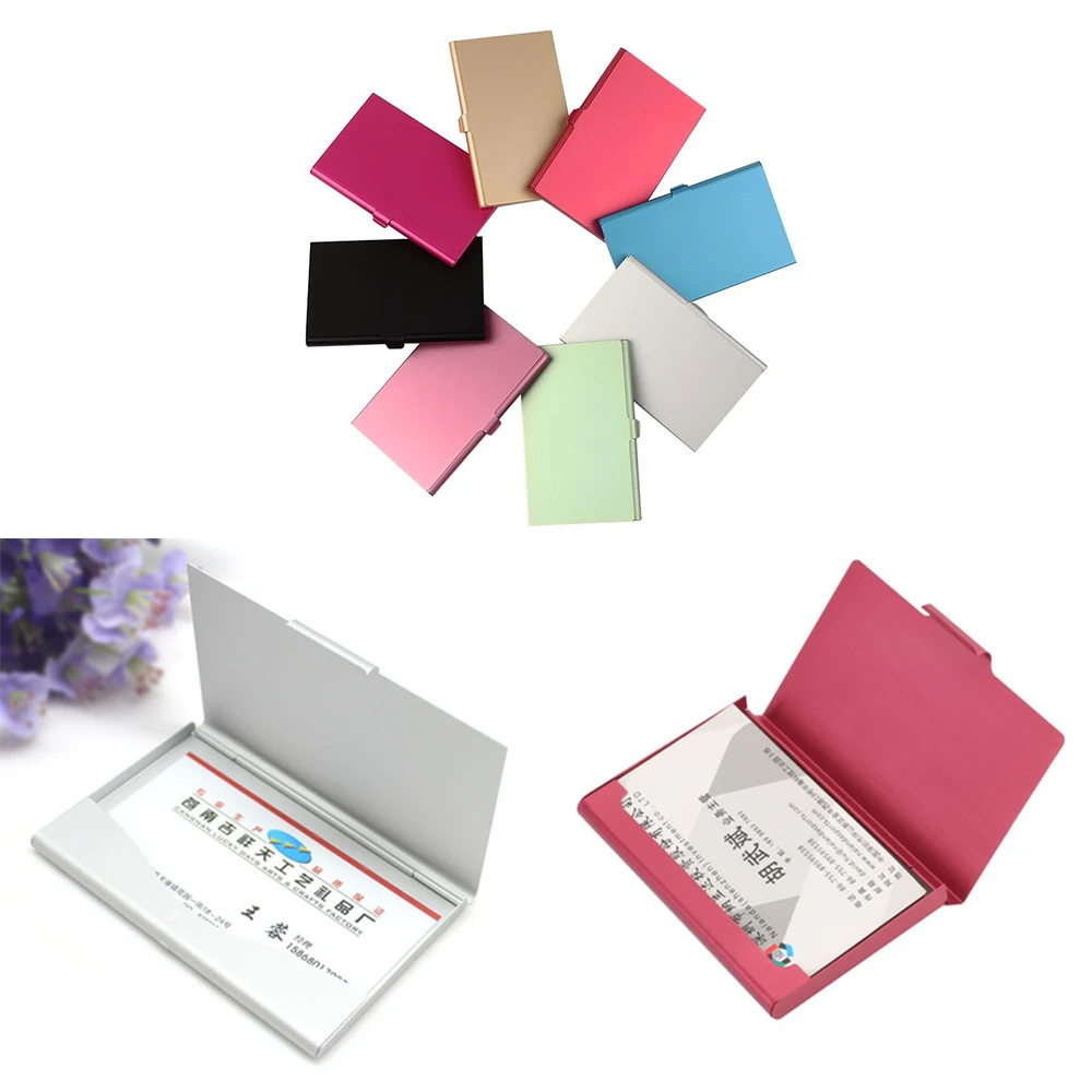 Aluminum Metal Box Stylish Business Card Case Creative Design Lightweight Card Holder For Networking Events Office Personal Use
