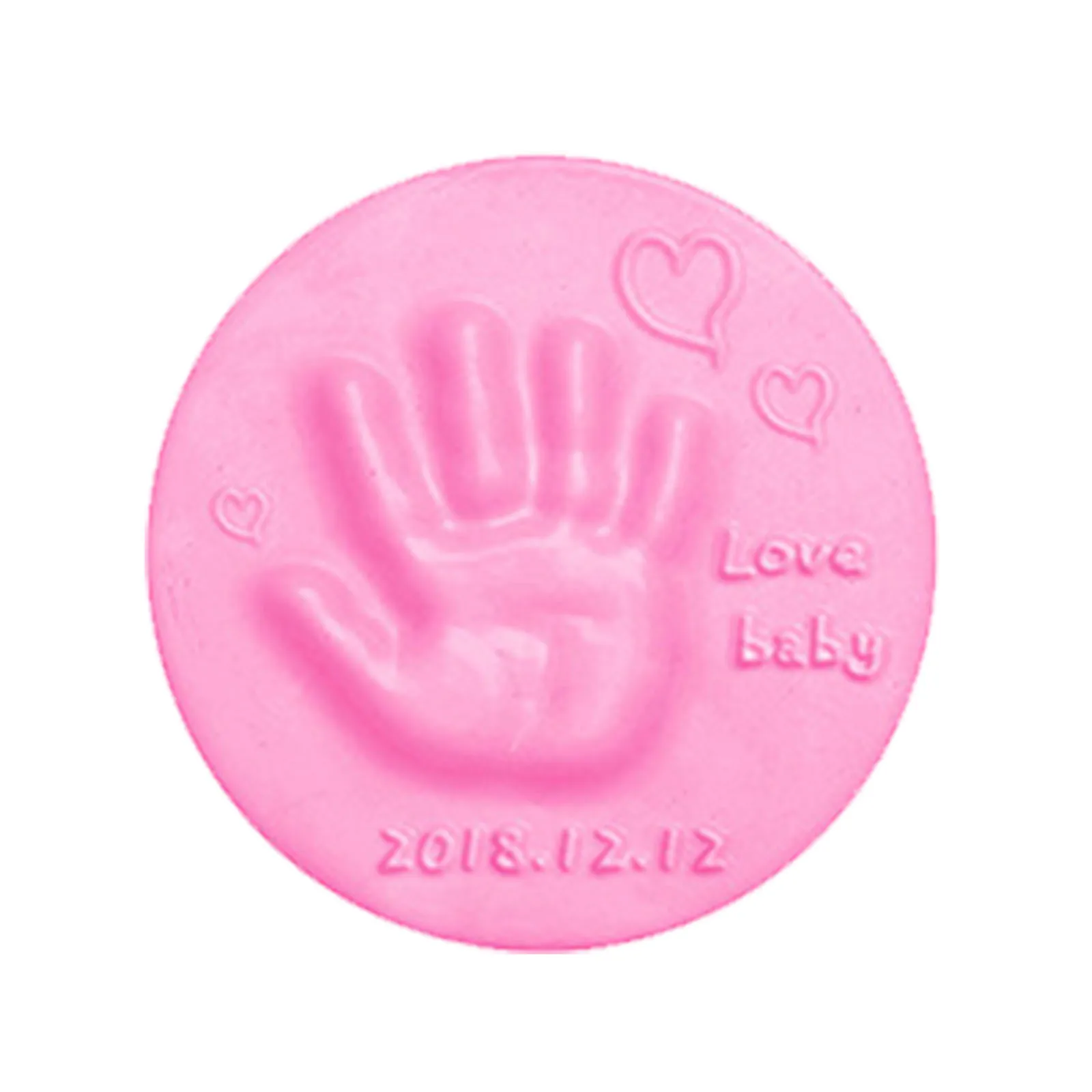 Baby Handprint Casting Kit, Inkpad Mão Pai-Filho, Impressão digital, Secagem a ar, Argila macia, Brinquedos para crianças, 50g