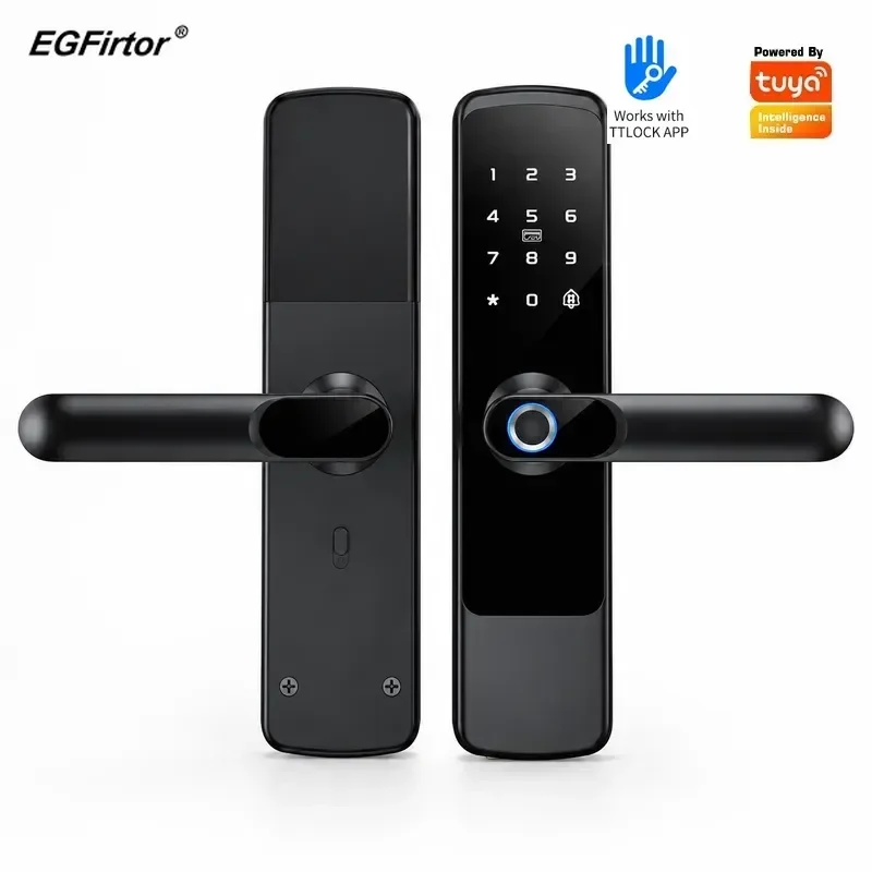 Password Fingerprint Lock for Wooden Doors Indoor Bedroom Office Smart Password Keyless Entry Free Opening