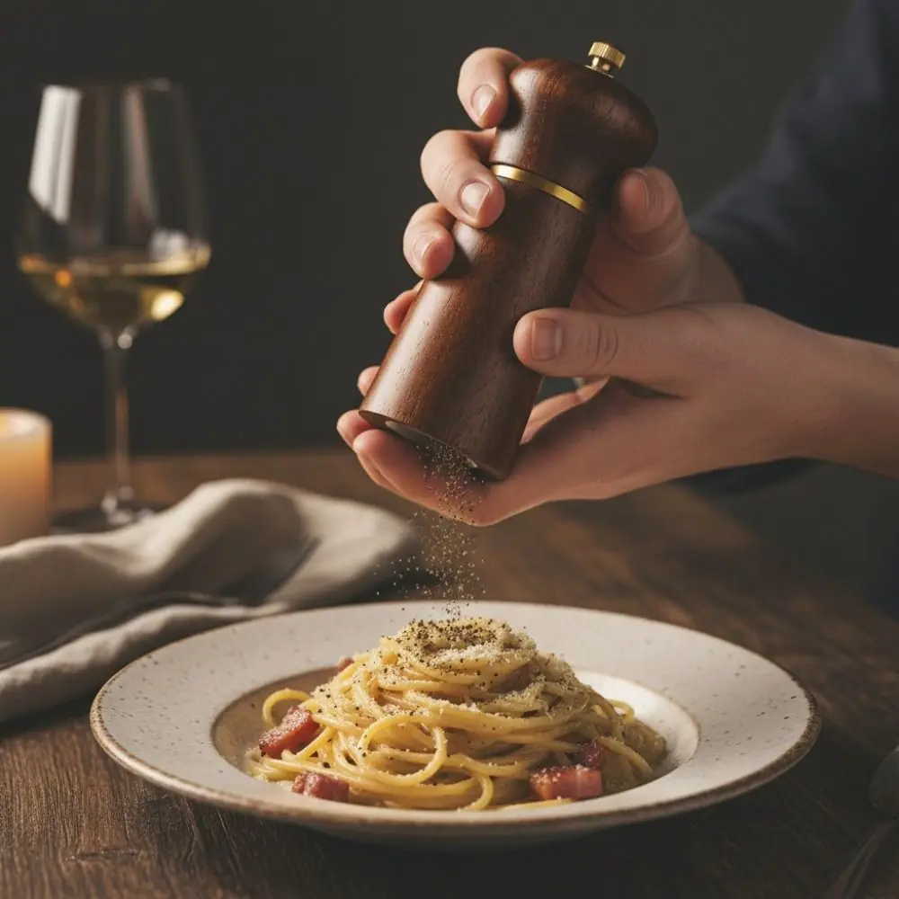 Vintage Wooden Salt and Pepper Grinder Manual Adjustable Particle Size Pepper Mill Sturdy Wear-resistant Pepper Grinding Bottle