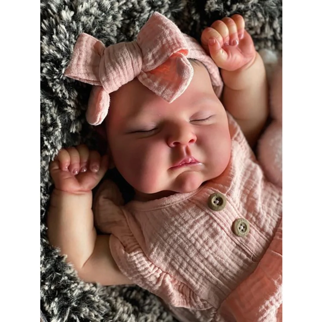 

50CM Already Finished Painted Bebe Dolls Peaches Handmade Newborn Sleeping Reborn Baby Dolls Visible Venis Gift Toy for Children